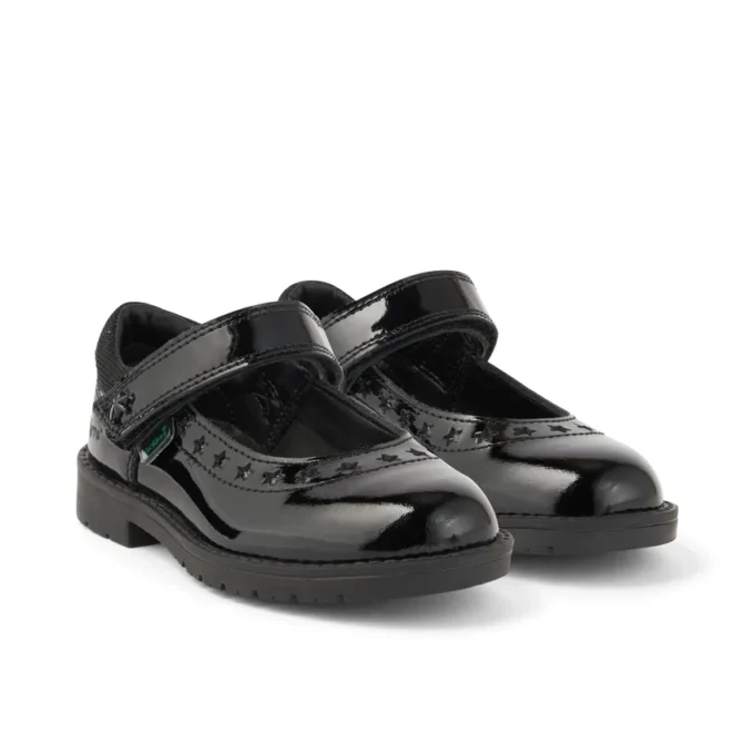 Scarpe da bambina Lachly Star MJ in vernice nera Scarpe da bambina Lachly Star MJ in vernice nera