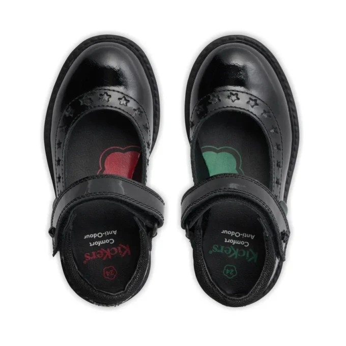 Scarpe da bambina Lachly Star MJ in vernice nera Scarpe da bambina Lachly Star MJ in vernice nera