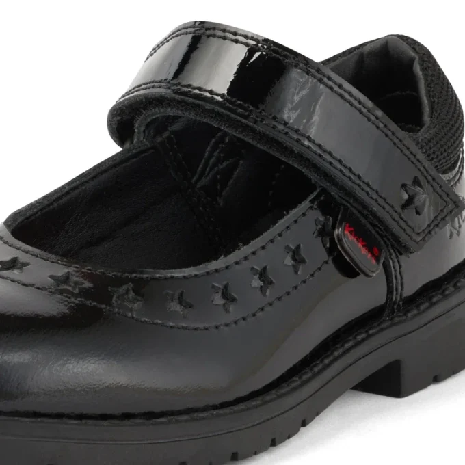 Scarpe da bambina Lachly Star MJ in vernice nera Scarpe da bambina Lachly Star MJ in vernice nera