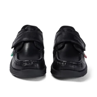 Scarpe da bambino Reasan Strap in pelle nera