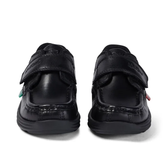 Scarpe da bambino Reasan Strap in pelle nera