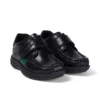 Scarpe da bambino Reasan Strap in pelle nera