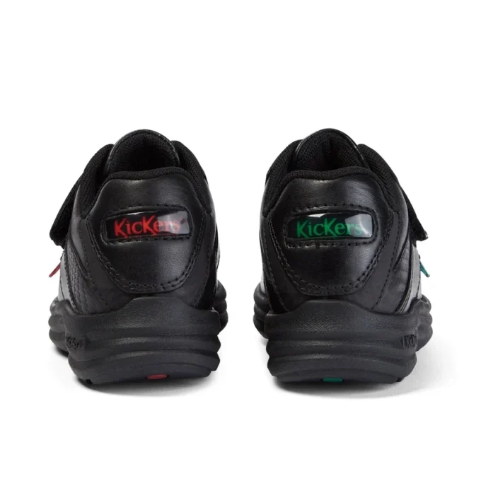 Scarpe da bambino Reasan Strap in pelle nera