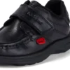 Scarpe da bambino Reasan Strap in pelle nera