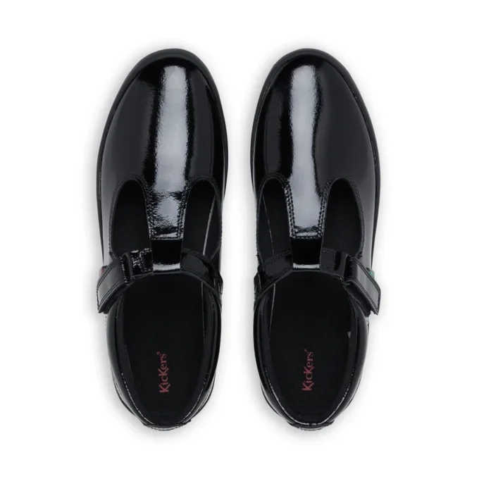 Scarpe da donna Kariko T Bar in vernice nera