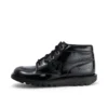 Scarpe da donna Kick Hi in pelle alternativa verniciata nera Scarpe da donna Kick Hi in pelle alternativa verniciata nera