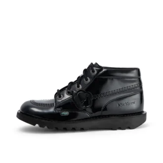 Scarpe da donna Kick Hi in pelle alternativa verniciata nera