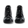 Scarpe da donna Kick Hi in pelle alternativa verniciata nera Scarpe da donna Kick Hi in pelle alternativa verniciata nera