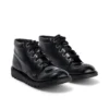 Scarpe da donna Kick Hi in pelle alternativa verniciata nera Scarpe da donna Kick Hi in pelle alternativa verniciata nera