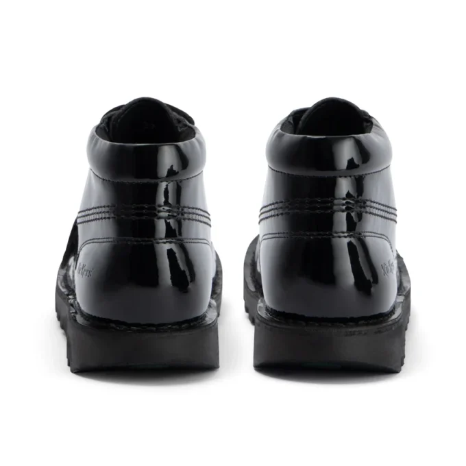 Scarpe da donna Kick Hi in pelle alternativa verniciata nera Scarpe da donna Kick Hi in pelle alternativa verniciata nera