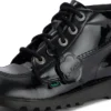 Scarpe da donna Kick Hi in pelle alternativa verniciata nera Scarpe da donna Kick Hi in pelle alternativa verniciata nera