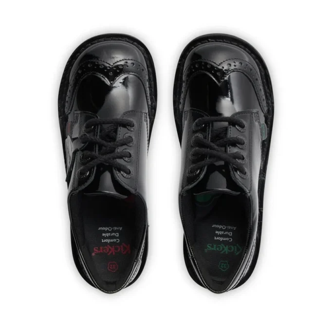 Scarpe da donna Kick Lo in similpelle verniciata nera Scarpe da donna Kick Lo in similpelle verniciata nera