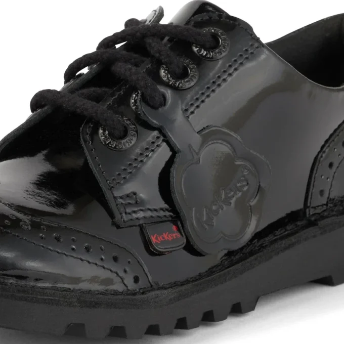 Scarpe da donna Kick Lo in similpelle verniciata nera Scarpe da donna Kick Lo in similpelle verniciata nera