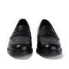 Scarpe da donna Lach Slip in pelle nera Scarpe da donna Lach Slip in pelle nera
