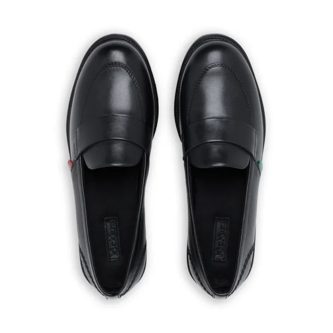 Scarpe da donna Lach Slip in pelle nera Scarpe da donna Lach Slip in pelle nera