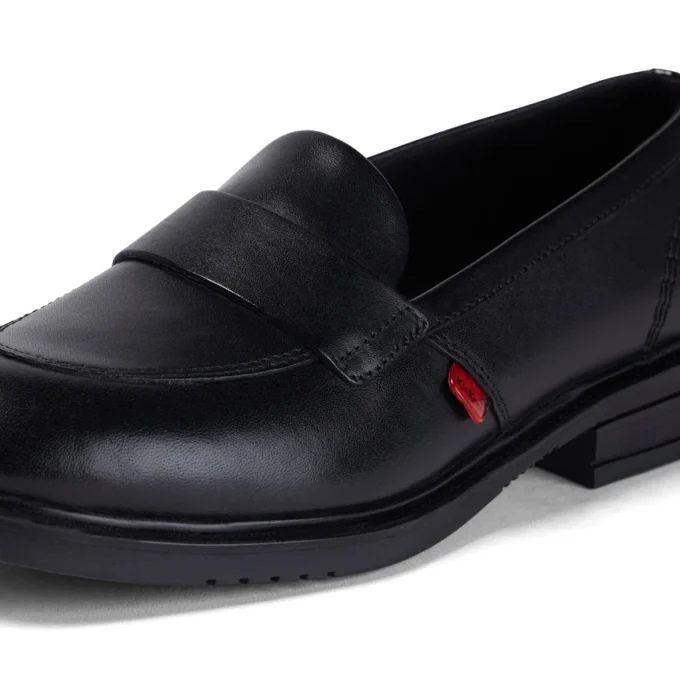 Scarpe da donna Lach Slip in pelle nera Scarpe da donna Lach Slip in pelle nera