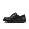 Scarpe da ginnastica Kick Lo Scuff in pelle nera per ragazzi Scarpe da ginnastica Kick Lo Scuff in pelle nera per ragazzi