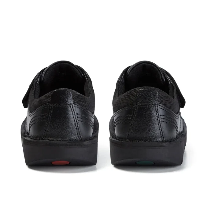 Scarpe da ginnastica Kick Lo Scuff in pelle nera per ragazzi Scarpe da ginnastica Kick Lo Scuff in pelle nera per ragazzi