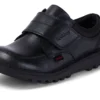 Scarpe da ginnastica Kick Lo Scuff in pelle nera per ragazzi Scarpe da ginnastica Kick Lo Scuff in pelle nera per ragazzi