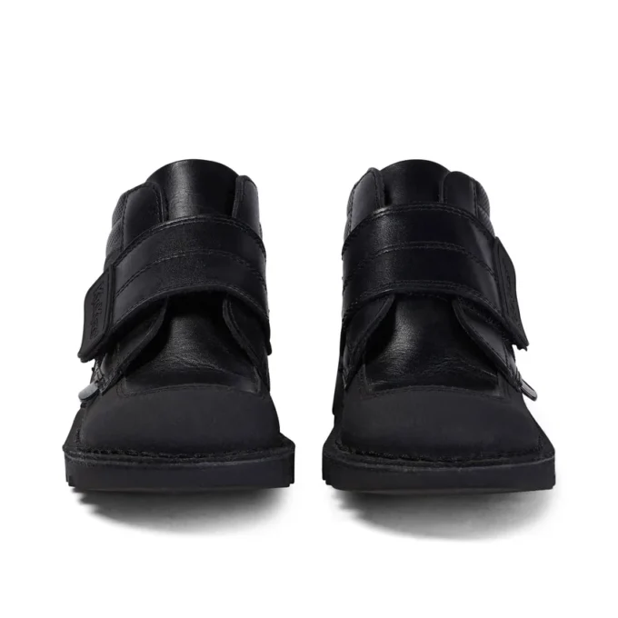 Scarpe da ginnastica Kick Mid in pelle scuffata per ragazzi, nero Scarpe da ginnastica Kick Mid in pelle scuffata per ragazzi, nero