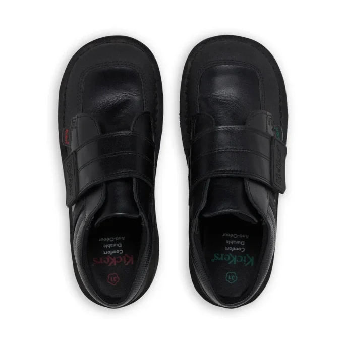 Scarpe da ginnastica Kick Mid in pelle scuffata per ragazzi, nero Scarpe da ginnastica Kick Mid in pelle scuffata per ragazzi, nero