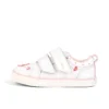 Scarpe da ginnastica Tovni Twin Happy per bambine in pelle bianca Scarpe da ginnastica Tovni Twin Happy per bambine in pelle bianca