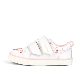 Scarpe da ginnastica Tovni Twin Happy per bambine in pelle bianca