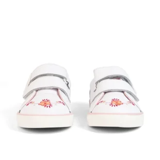 Scarpe da ginnastica Tovni Twin Happy per bambine in pelle bianca