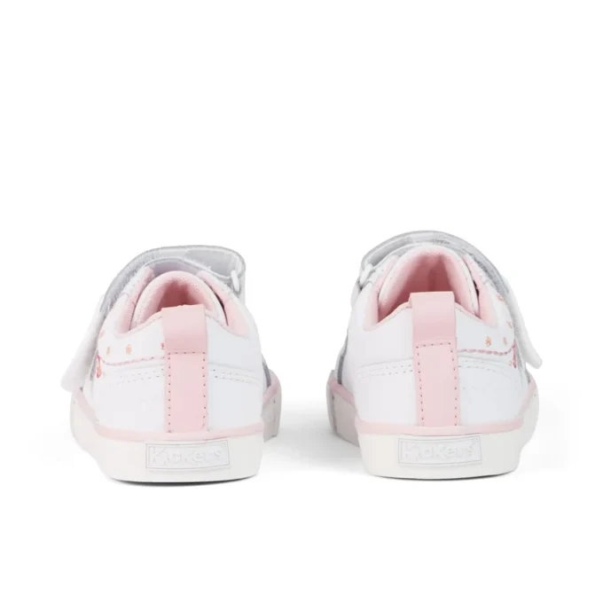 Scarpe da ginnastica Tovni Twin Happy per bambine in pelle bianca Scarpe da ginnastica Tovni Twin Happy per bambine in pelle bianca
