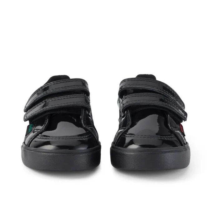 Scarpe da ginnastica Tovni Twin Vel in vernice nera per bambine Scarpe da ginnastica Tovni Twin Vel in vernice nera per bambine