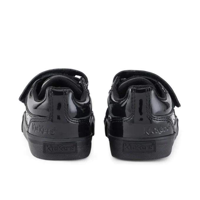 Scarpe da ginnastica Tovni Twin Vel in vernice nera per bambine Scarpe da ginnastica Tovni Twin Vel in vernice nera per bambine