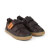 Scarpe da ginnastica Tovni Twin ZigZag per neonati maschi in pelle marrone