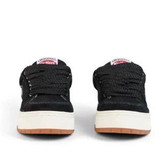 Scarpe da ginnastica unisex per adulti 70 Lo in pelle scamosciata nera