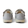 Scarpe da neonato Kick T-Bar Glitter Cosmic in tessuto argento Scarpe da neonato Kick T-Bar Glitter Cosmic in tessuto argento