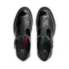 Scarpe da ragazza Lachly Brogue T-Bar in vernice nera Scarpe da ragazza Lachly Brogue T-Bar in vernice nera