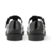 Scarpe da ragazza Lachly Brogue T-Bar in vernice nera Scarpe da ragazza Lachly Brogue T-Bar in vernice nera