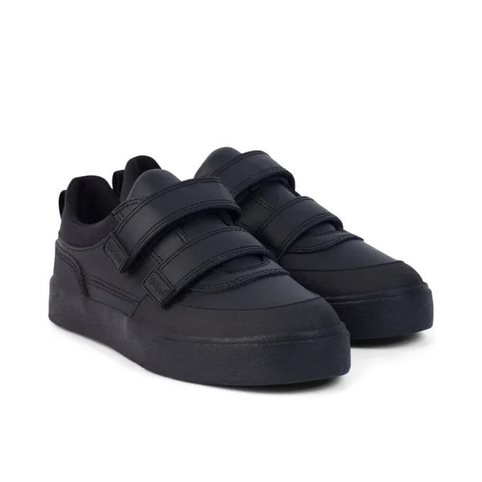 Scarpe da ragazzo Tovni Scuff Lo in pelle nera Scarpe da ragazzo Tovni Scuff Lo in pelle nera