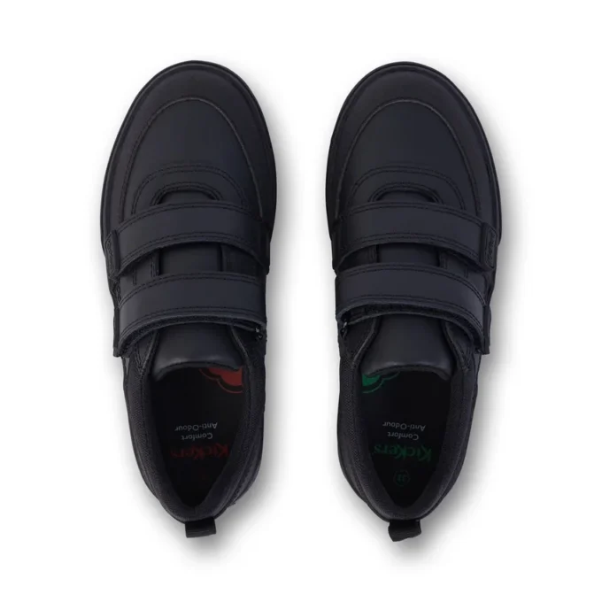 Scarpe da ragazzo Tovni Scuff Lo in pelle nera Scarpe da ragazzo Tovni Scuff Lo in pelle nera