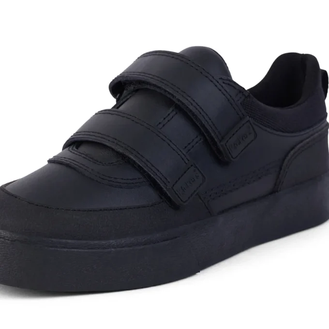 Scarpe da ragazzo Tovni Scuff Lo in pelle nera Scarpe da ragazzo Tovni Scuff Lo in pelle nera