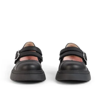Scarpe Kenzi MJ in pelle nera per ragazze