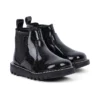 Scarpe Kick Chelsea Galactic in pelle nera per bambina Scarpe Kick Chelsea Galactic in pelle nera per bambina