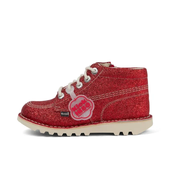 Scarpe Kick Hi Glitter Junior Unisex Rosse Scarpe Kick Hi Glitter Junior Unisex Rosse