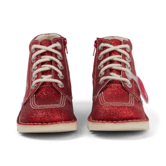 Scarpe Kick Hi Glitter Junior Unisex Rosse