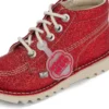 Scarpe Kick Hi Glitter Junior Unisex Rosse Scarpe Kick Hi Glitter Junior Unisex Rosse