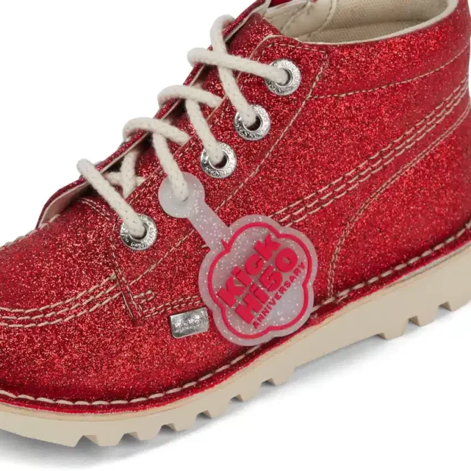 Scarpe Kick Hi Glitter Junior Unisex Rosse Scarpe Kick Hi Glitter Junior Unisex Rosse