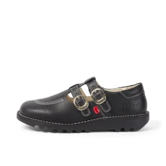 Scarpe Kick T-Bar Goldie unisex per adulti, nere