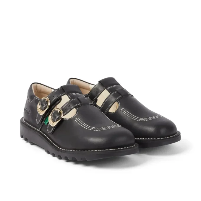 Scarpe Kick T-Bar Goldie unisex per adulti, nere Scarpe Kick T-Bar Goldie unisex per adulti, nere