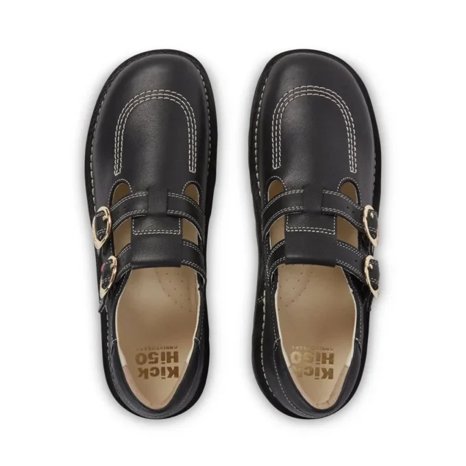 Scarpe Kick T-Bar Goldie unisex per adulti, nere Scarpe Kick T-Bar Goldie unisex per adulti, nere