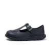 Scarpe Kick T-Bar in similpelle nero per ragazze Scarpe Kick T-Bar in similpelle nero per ragazze