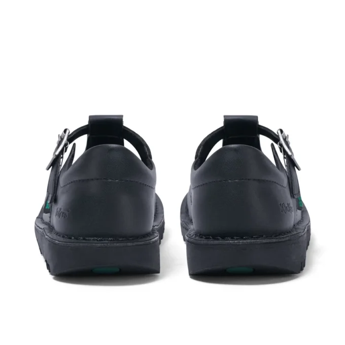 Scarpe Kick T-Bar in similpelle nero per ragazze Scarpe Kick T-Bar in similpelle nero per ragazze